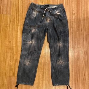Anthropologie blue and beige tie dye crop pants. Great casual look!